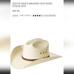 Justin Straw Cowboy Hat